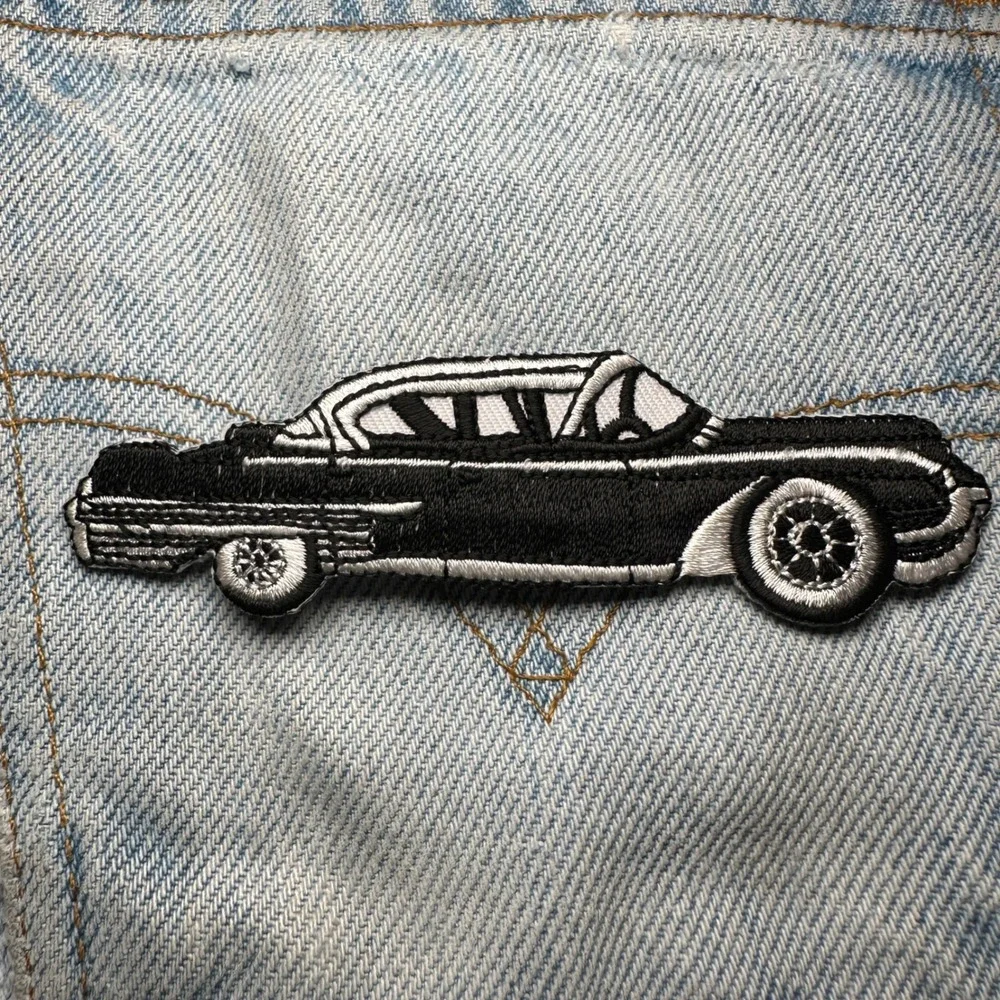 50's Cadillac Car Patch Embroidered‎ Patch, Iron On Sew On Applique Vintage Auto